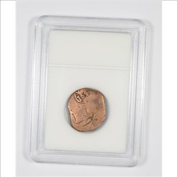 Genuine 1400-1600 AD Spanish Bronze - New World Pirate Era Coin