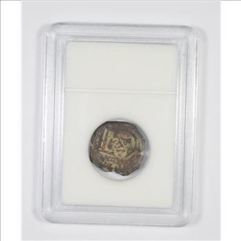 Genuine 1400-1600 AD Spanish Bronze - New World Pirate Era Coin
