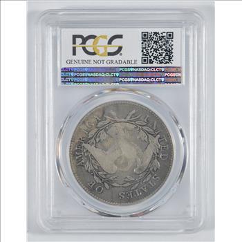 Genuine 1795 Flowing Hair Silver Dollar - RARE Silver Plug - PCGS