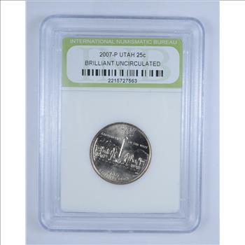 Graded - 2007-P Utah State Quarter Brilliant Uncirculated