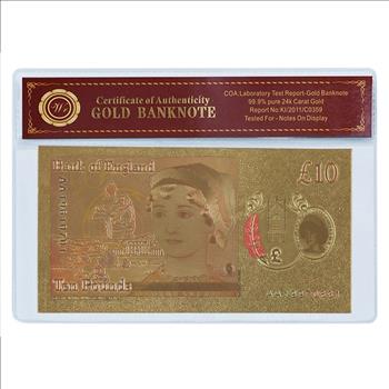 Great Britain 10 Pound 2017 Princess Diana- Beautifully Displayed Replica Bank Note