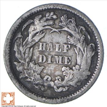 Great Detail HALF Dime - 1861 Seated Liberty Half Dime - Early American Type Coin
