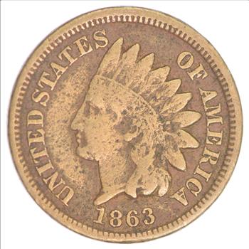 Historic 1863 Indian Head Copper Nickel Cent