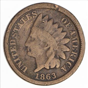 Historic 1863 Indian Head Copper Nickel Cent