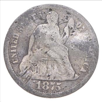 Historic 1875 Seated Liberty Dime