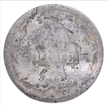 Historic 1875 Seated Liberty Dime