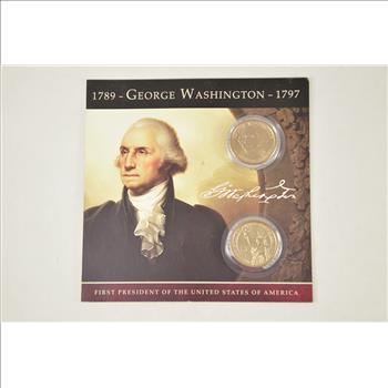 Historic Coin Collection - (2) George Washington Presidential Dollars Nicely Packed US Coins!
