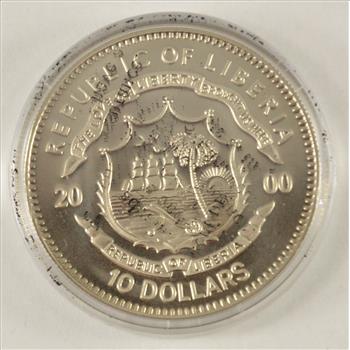 Historic Coin Collection - 2000 Liberia $10.00 George W. Bush, JR. Commemorative Coin Nicely Packed US Coins!