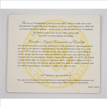 Historic Coin Collection - A Coin History of the US Presidents - Solid Brass Nicely Packed US Coins!