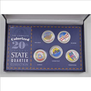 Historic Coin Collection - Complete Colorized 20th Century State Quarters Nicely Packed US Coins!