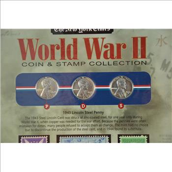 Historic Coin Collection - New York Times World War II Coin & Stamp Collection Nicely Packed US Coins!