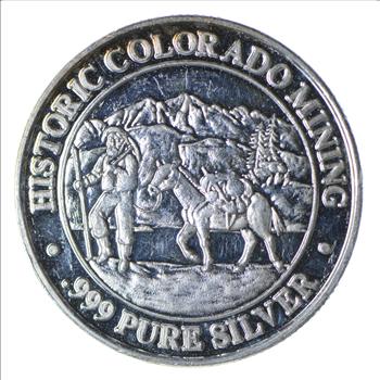Historic Colorado Mining 20.2 Grams .999 Fine Silver Casino Token