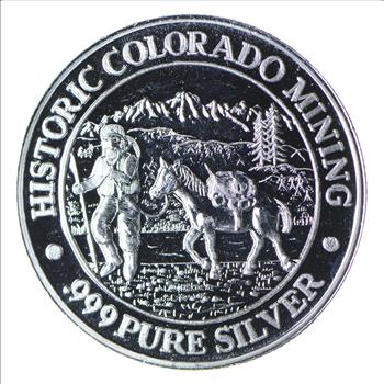 Historic Colorado Mining 20.2 Grams .999 Fine Silver Casino Token