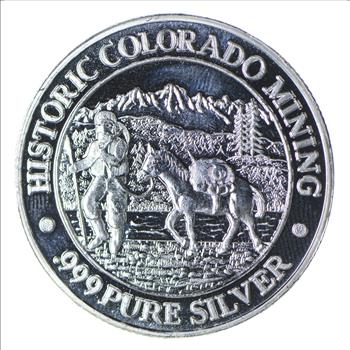 Historic Colorado Mining 20.4 Grams .999 Fine Silver Casino Token