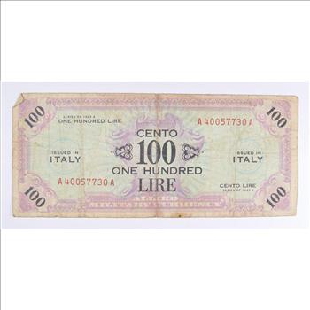 Historic Italian Paper Money Currency - Interesting Note from Italy