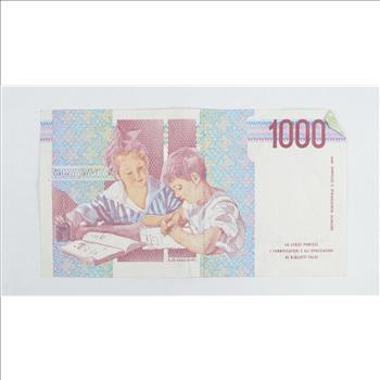 Historic Italian Paper Money Currency - Interesting Note From Italy