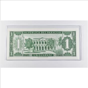 Historic World Bank Note 1952 Paraguay 1 Guarani Collectible Currency