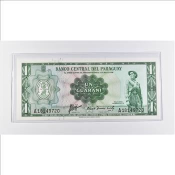 Historic World Bank Note 1952 Paraguay 1 Guarani Collectible Currency