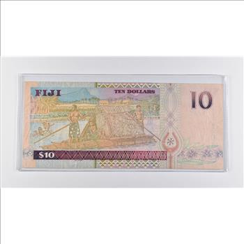 Historic World Bank Note 2002 Fiji 10 Dollars Collectible Currency