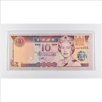 Historic World Bank Note 2002 Fiji 10 Dollars Collectible Currency