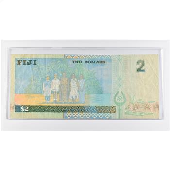 Historic World Bank Note 2002 Fiji 2 Dollars Collectible Currency