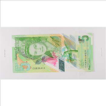 Historic World Bank Note 2019 Eastern Caribbean 5 Dollars Collectible Currency