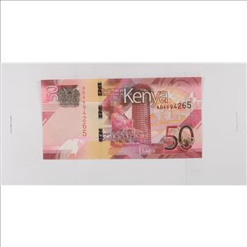 Historic World Bank Note 2019 Kenya 50 Shillings Collectible Currency