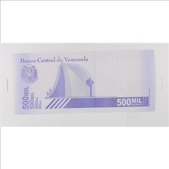 Historic World Bank Note 2020 Venezuela 500 Bolivares Collectible Currency
