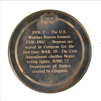 HUGE Bronze Medal Depicting 15th Amendment Guarantees Right To Vote