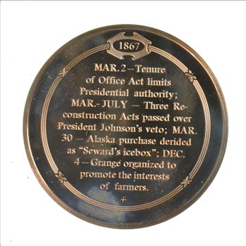 HUGE Bronze Medal Depicting Alaska Purchased From Russia