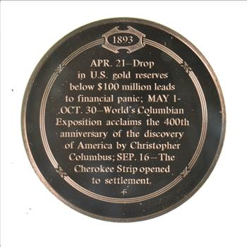 HUGE Bronze Medal Depicting America Celebrates Its Discovery