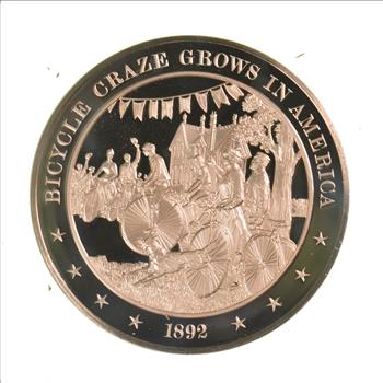 HUGE Bronze Medal Depicting Bicycle Craze Grows In America | Property Room