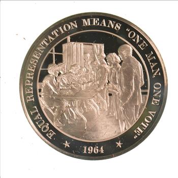 HUGE Bronze Medal Depicting Equal Representation Means One Man One Vote