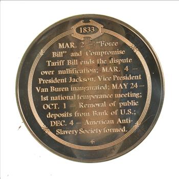 HUGE Bronze Medal Depicting First National Temperance Convention