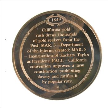 HUGE Bronze Medal Depicting Forty-Niners Seek El Dorado