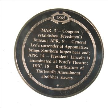 HUGE Bronze Medal Depicting General Lee Surrenders At Appomattox