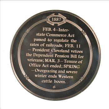 HUGE Bronze Medal Depicting Interstate Commerce Act Passed