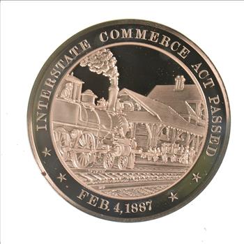 HUGE Bronze Medal Depicting Interstate Commerce Act Passed