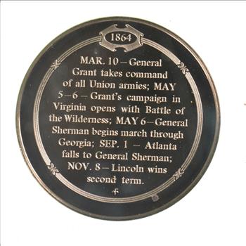 HUGE Bronze Medal Depicting Sherman's March Brings War's Destruction