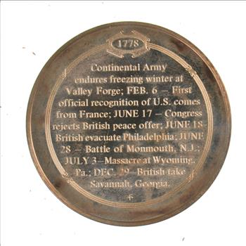 HUGE Bronze Medal Depicting Winter At Valley Of Forge