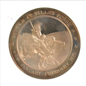 HUGE Bronze Medal Depicting Winter At Valley Of Forge