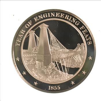 HUGE Bronze Medal Depicting Year Of Engineering Feats