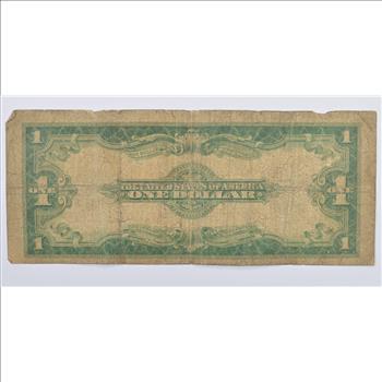 HUGE Horse Blanket - 1923 $1.00 Silver Certificate - Large Size Note - Over 7