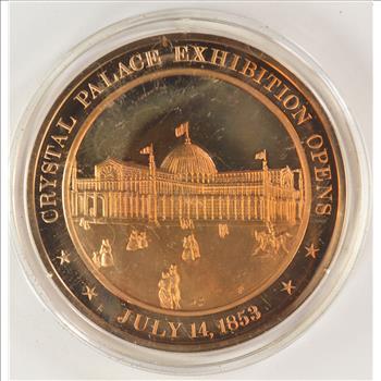 July 14, 1853 Crystal Palace Exhibition Opens - Bronze Historic Commemorative Medal