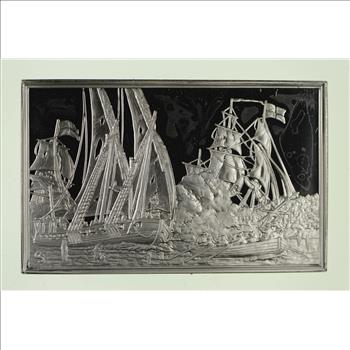 LARGE SILVER INGOT - Bicentennial Council Of The Original Thirteen States - Plattsburgh NY - .925 Fine Sterling Silver - 58.1g