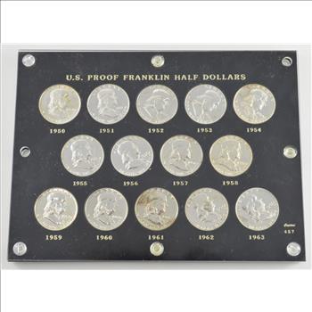 Lot (14) 1950-1963 Franklin Half Dollars - Proof Complete Set