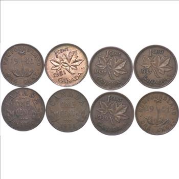 Lot 1941 1951 1937 1937 1933 1931 1939 1941 Canada 1 Cents Penny