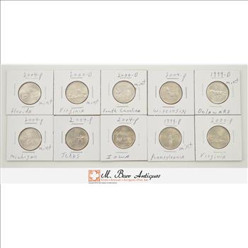 Lot of 10 Washington Quarters - Mostly State Quarters