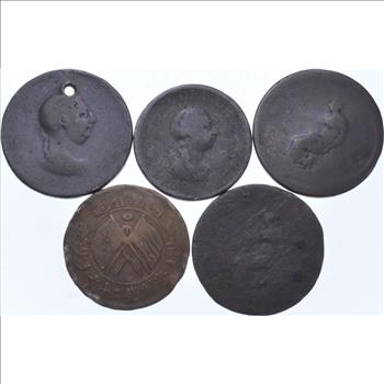 Lot of Early Copper World Coins - Collection