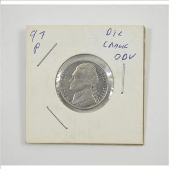 Major Error: 1997-P Jefferson Nickel - Die Crack Obverse